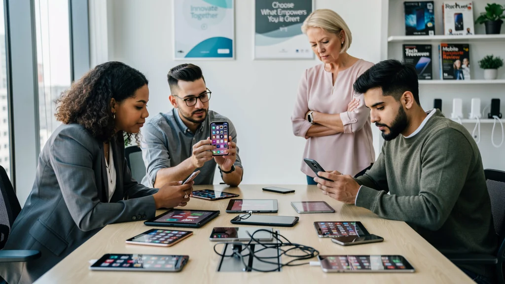 Choisir entre mobiles Android et Apple pour une petite équipe, hésitation et découverte en détail